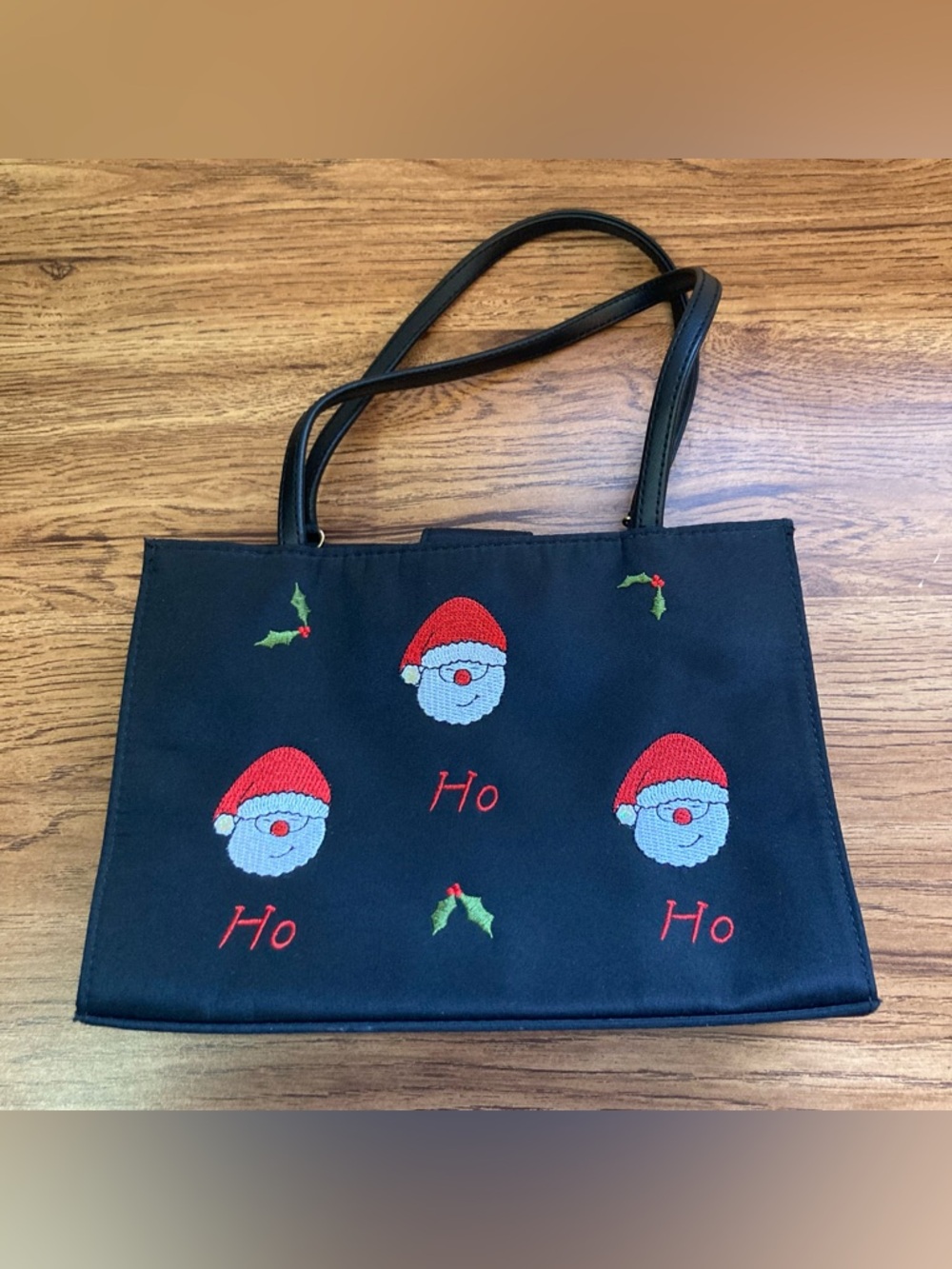Tiannl Fun Black Santa Christmas Small Purse/Handbag